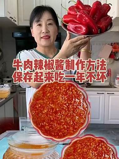 牛肉辣椒酱的制作方法储存起来能吃一年也不会坏的 牛肉辣椒酱 好香啊 姐妹们没有黄豆酱的我小