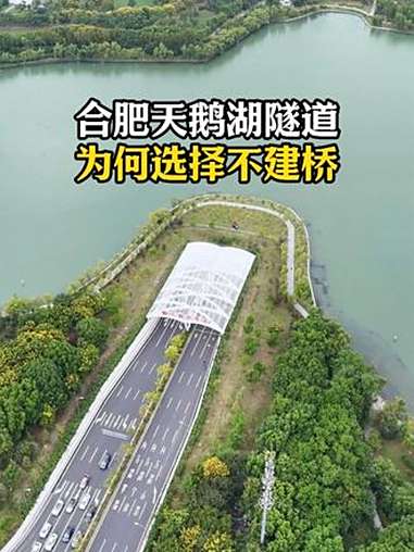 合肥 天鹅湖 湖底隧道 航拍 很多人都好奇,合肥天鹅湖选择建设湖底隧道而不建湖上桥梁,那是