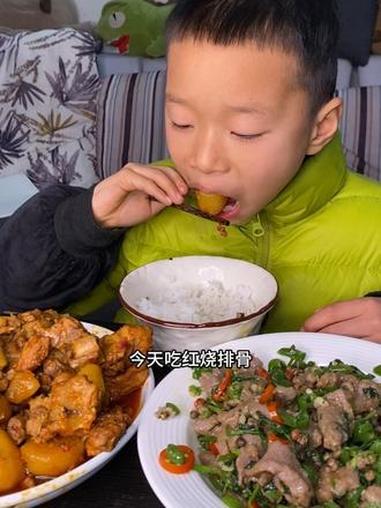 香菜牛肉、红烧排骨#家常便饭吃得香