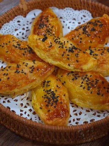 用这个蛋挞皮做的芒果派,孩子吃过一次就忘不了。早餐吃什么 美味早餐 脆皮蛋挞