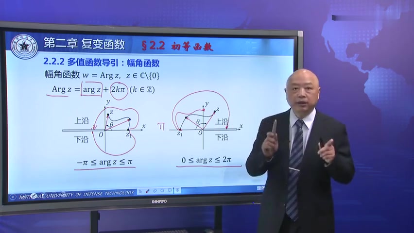 [图]复变函数(国防科技大学 NUDT 朱建民)2.2.2 多值函数导引:辐角函数()