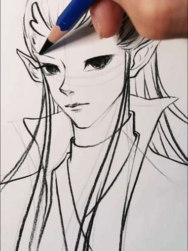 好好好,敖丙丙……用的是威思立软性炭笔 哪吒2 敖丙 手绘