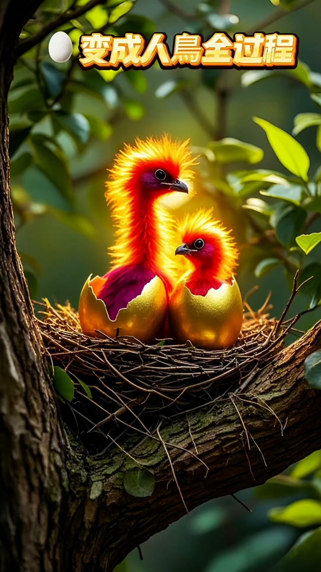 火凤凰破壳而出成长过程