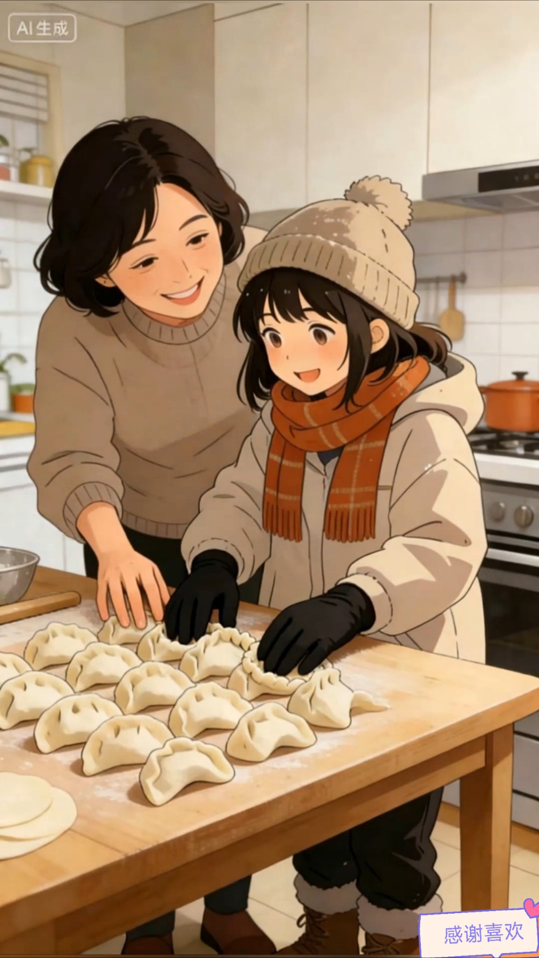 包饺子,当漫画照进生成,治愈系动漫