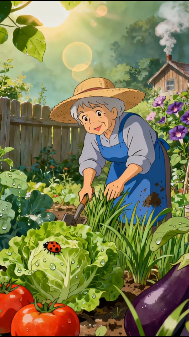 治愈系动画|乡下外婆的菜园,太多好吃的啦