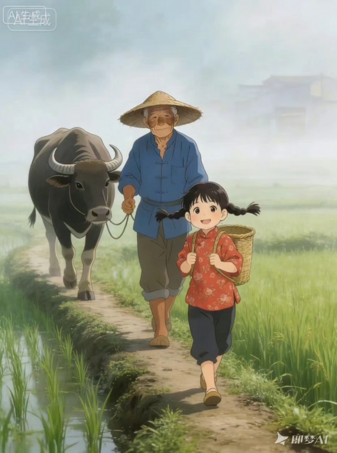 和爷爷的乡村生活,爷爷的菜园子,治愈系动漫