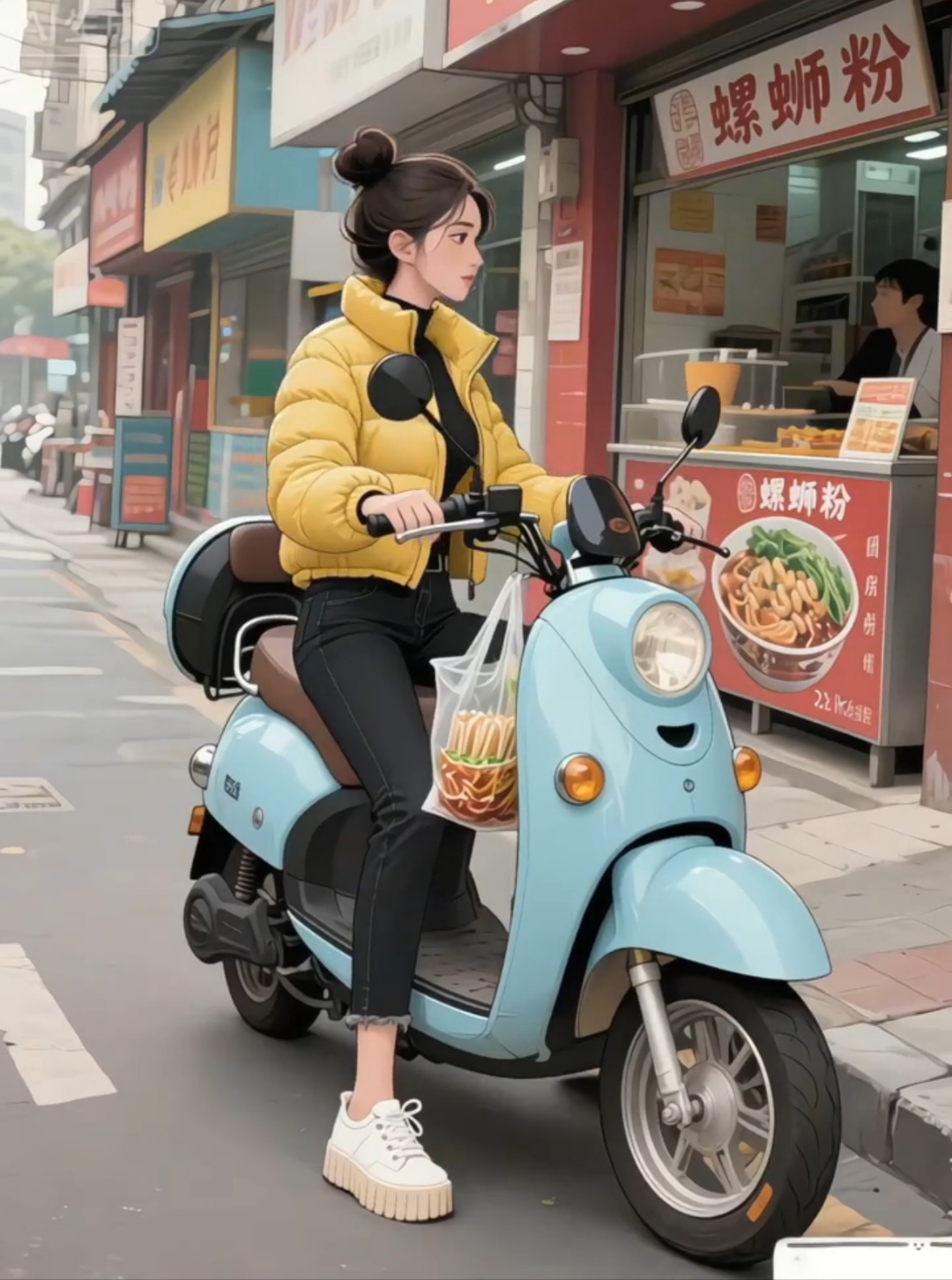 应聘奶茶店的员工，希望成功。当漫画照进生