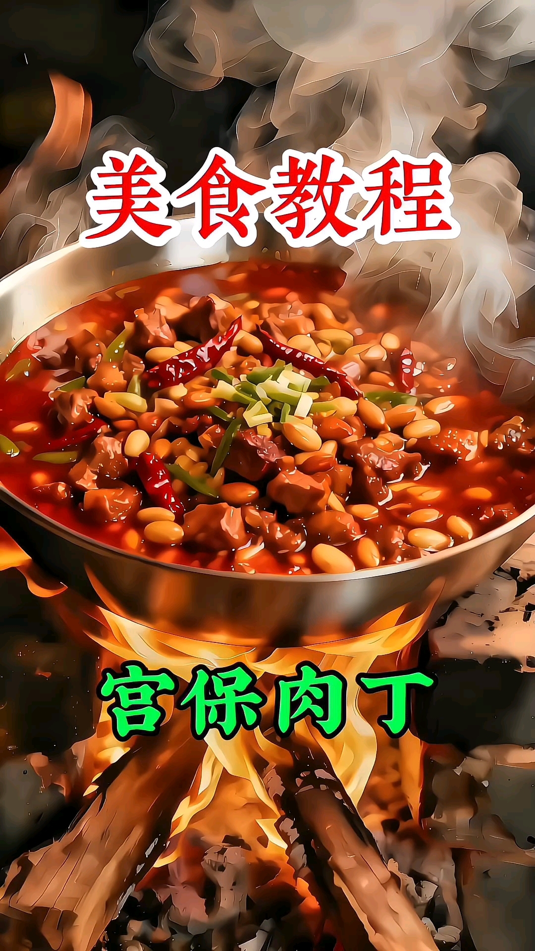 柴火灶炒宫保肉丁，香到舔盘！手把手教你复刻老味道