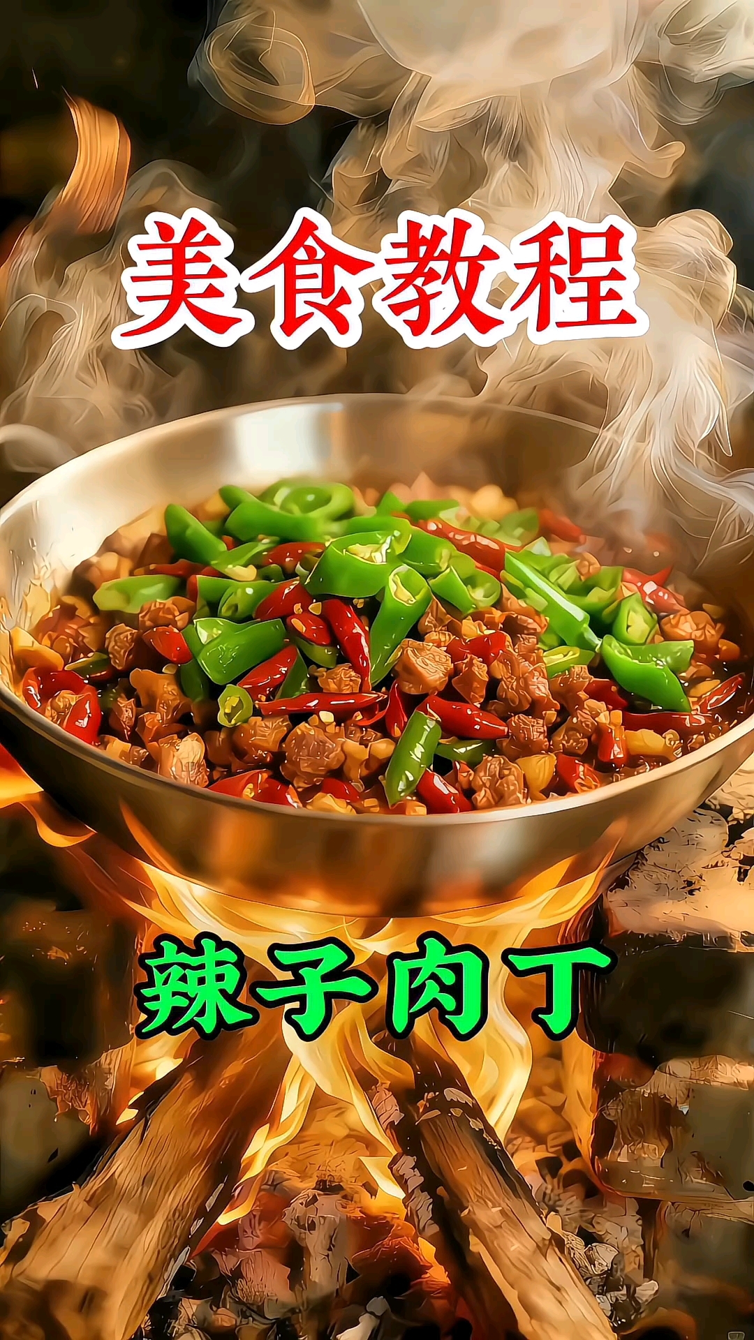 柴火灶炒辣子肉丁,香到舔盘!家常做法全揭秘