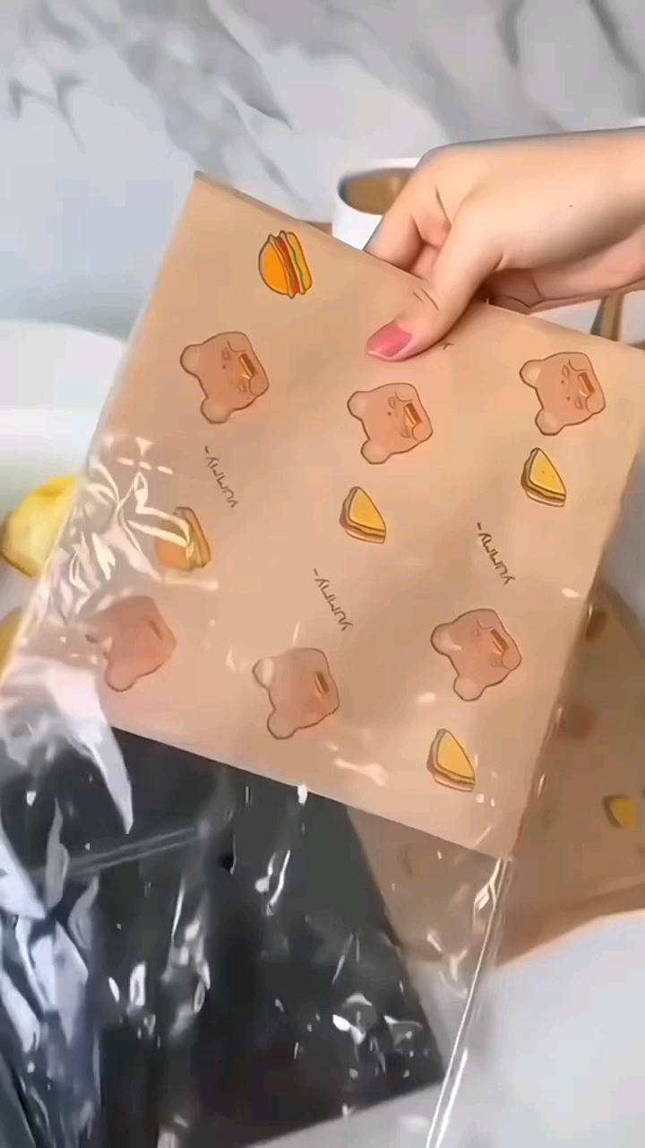 食品级加厚汉堡纸袋防油,早餐通用,健康方便不渗油