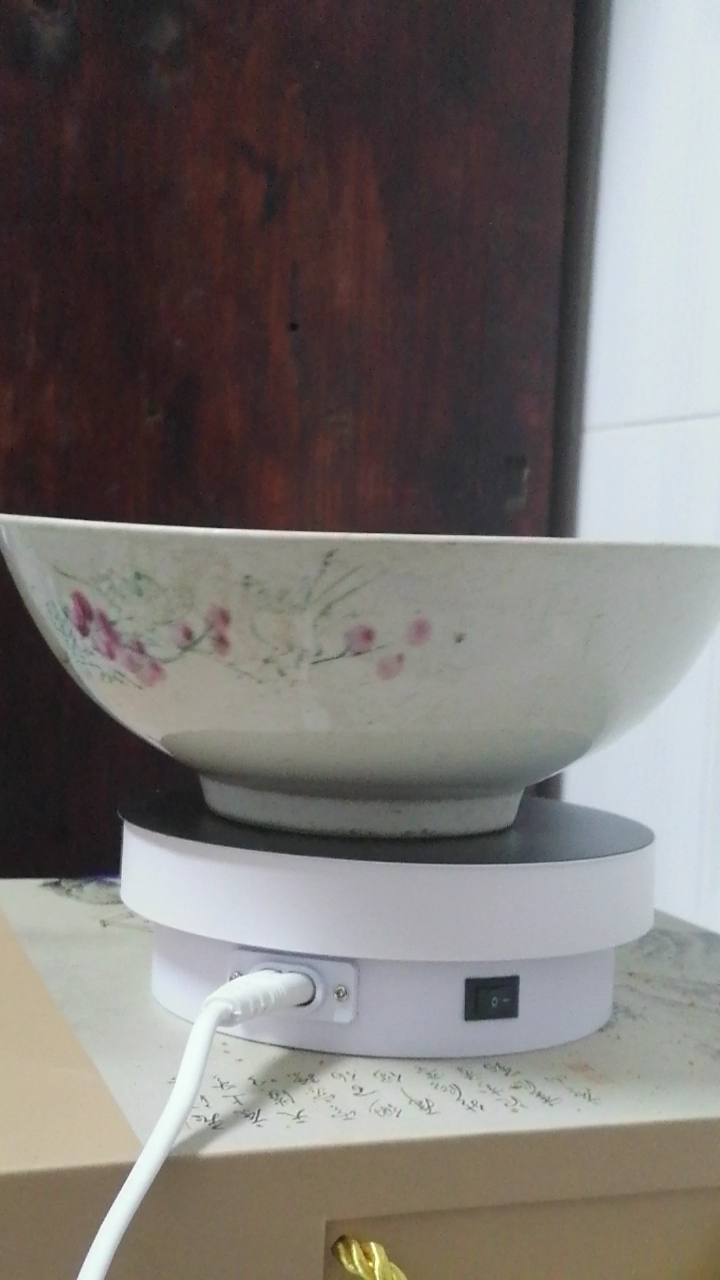 民国时期白瓷大汤碗点绘彩喜上眉梢