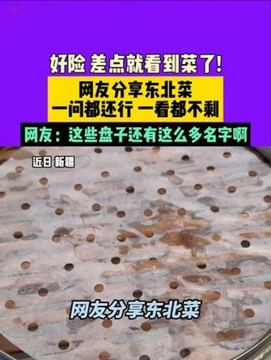 近日,新疆好险差点就看到菜了!网友分享东北菜,一问都还行,一看都不剩,网友:这些盘子还有这