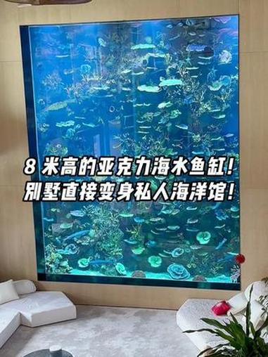 8 米高的亚克力海水鱼缸！别墅直接变身私人海洋馆！#大型亚克力鱼缸 #亚克力工厂 #海洋馆