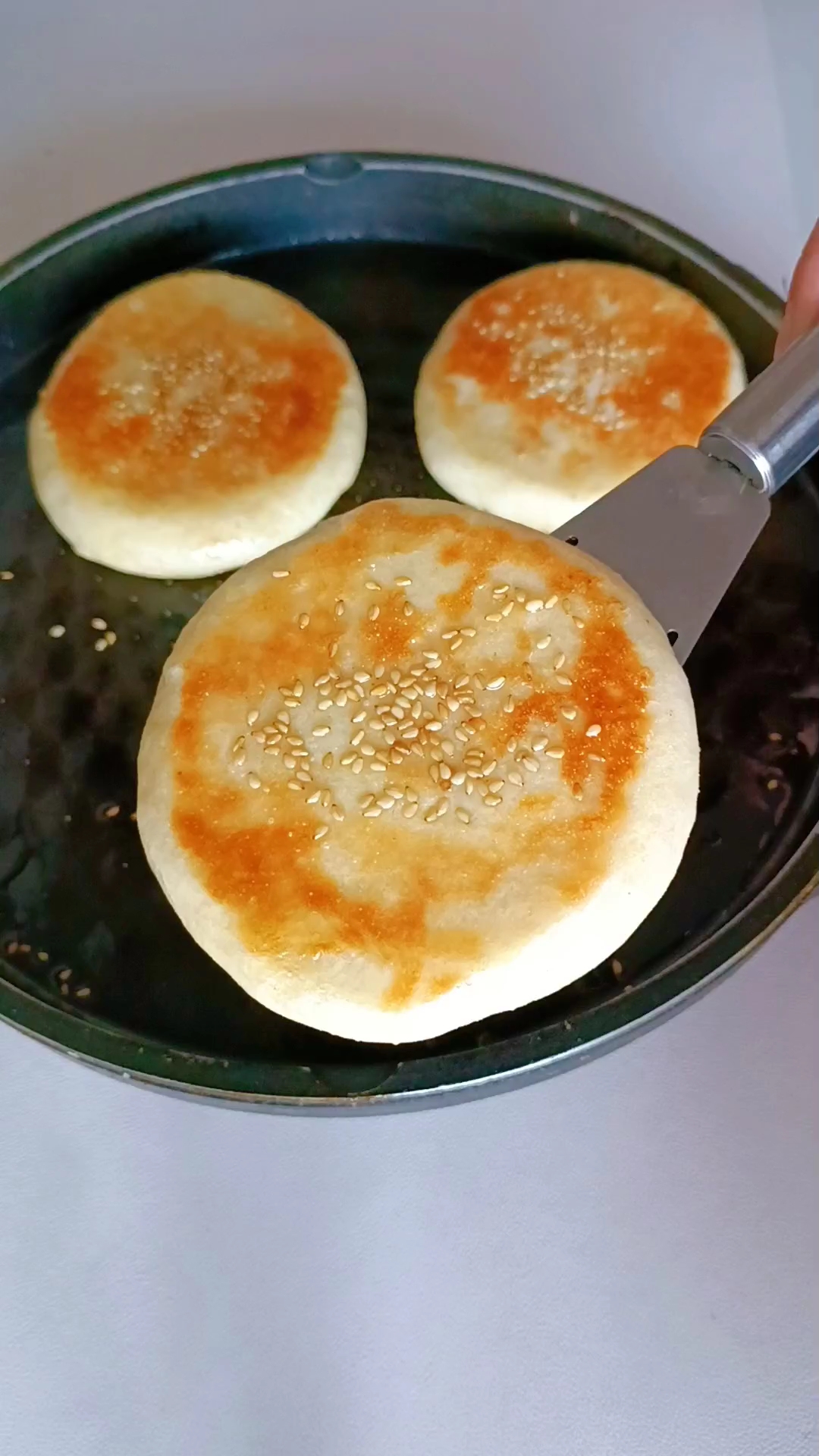 比馒头还简单的发面烧饼,好吃易消化,早晚餐首选