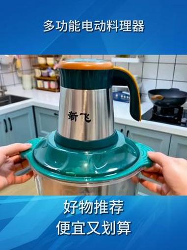 新飞「四套刀」五键绞肉机，5L多功能电动料理器 绞肉机 多功能绞肉机 绞肉绞菜和面打豆浆 