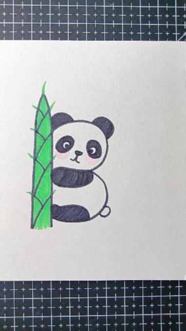 用数字1和3画大熊猫和竹笋,简单好学,一看就会,快给你家宝宝画一个吧#简笔画 #大熊猫简笔