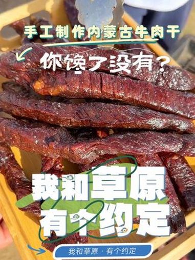 手工制作 内蒙古牛肉干,你馋了没有?内蒙古美食 in 草原味道 来草原大口吃肉