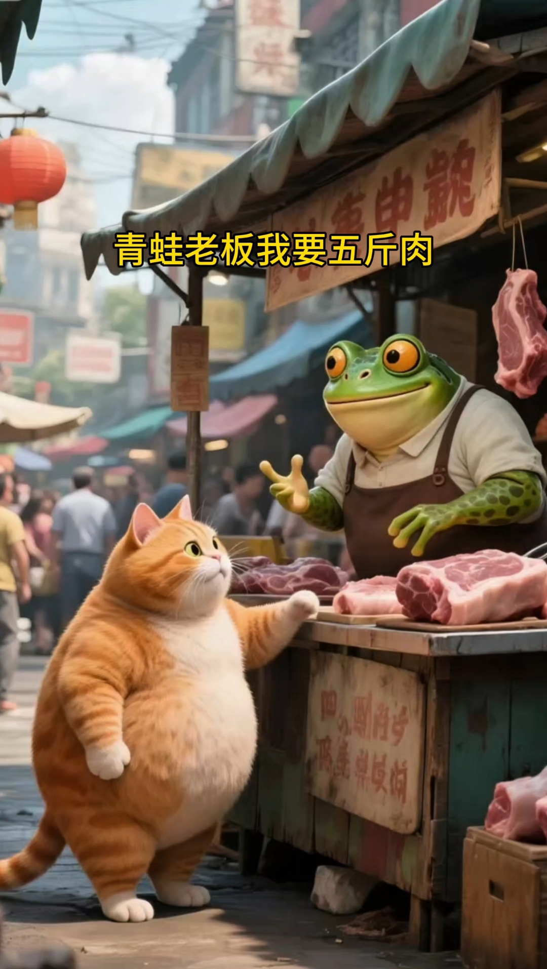 橘猫去买肉
