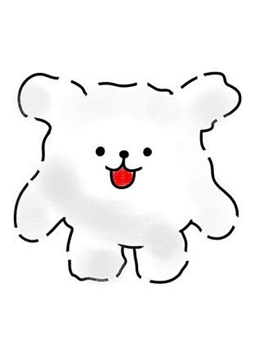 你们要的蛋仔马尔济斯来啦 蛋仔派对线条小狗联动 蛋仔有小狗啦 蛋搭子快上号 马尔济斯 画画