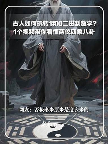 每日新知|什么是“太极生两仪,两仪生四象,四象生八卦”?博主“画知”用4分钟讲清楚了。网友