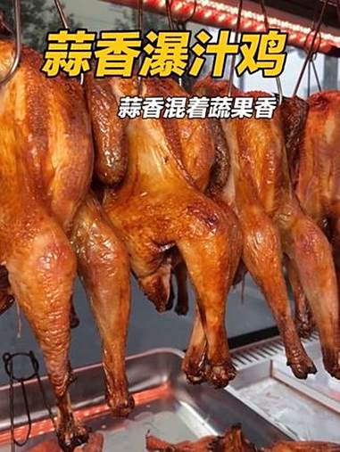 邯郸就这一家怪不得这么多人排队买 蒜香瀑汁鸡 烤鸡 街边美食 街头美食 烟火气小店