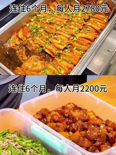 不同价格公寓的伙食差异有多大?上面的视频拍摄的公寓规模更大,伙食拍摄时是2023年10月2