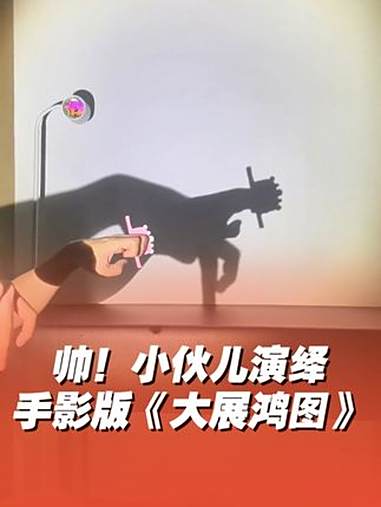 近日，北京。小伙儿演绎手影版《大展鸿图》，网友：看完我才发现，我和自己的手指根本不熟（素材