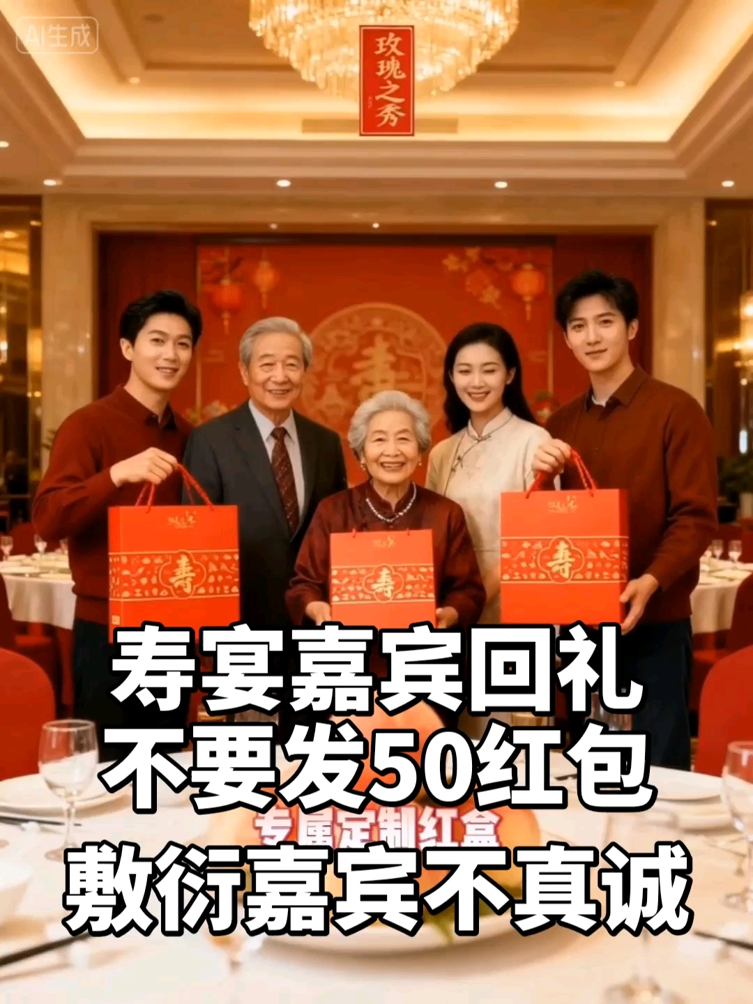 办寿宴嘉宾回礼不要发20元钱给嘉宾，太小气不真诚敷衍嘉宾朋友