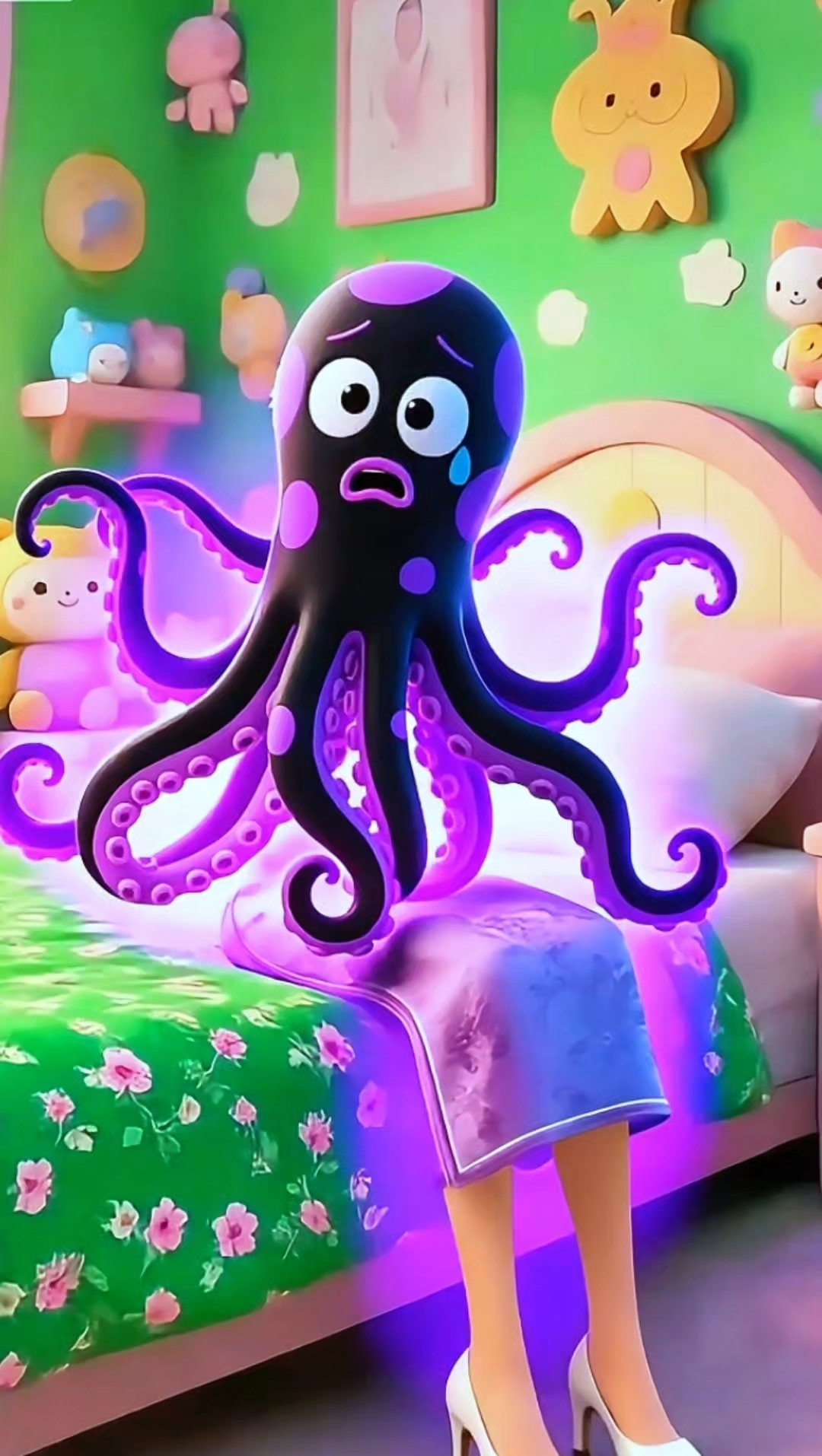 妈妈变身一只大八爪鱼小哪吒机智救妈妈