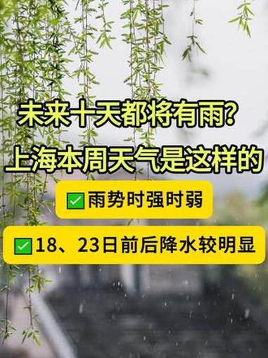 未来十天都将有雨?上海本周天气是这样的 这几天雨势较强,出门记得做好防护哦#上海#天气#天