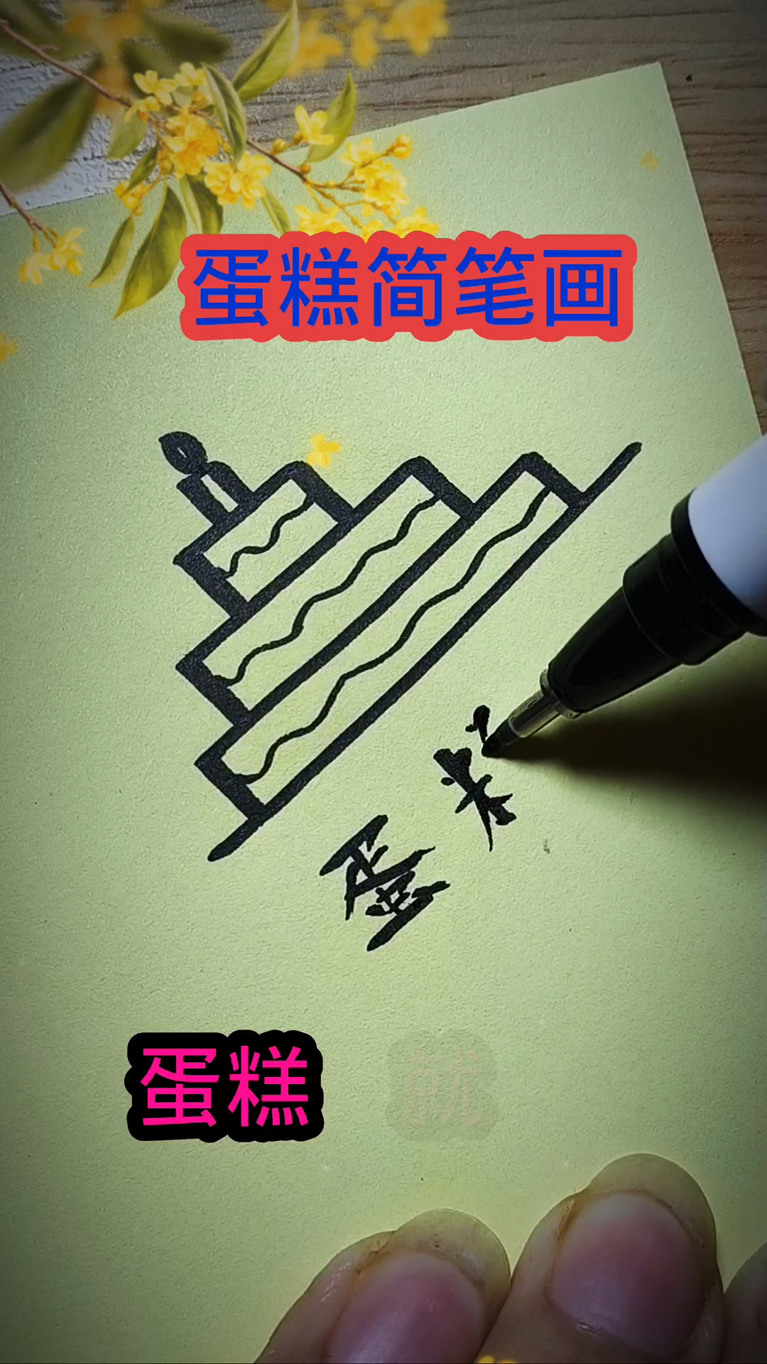 蛋糕简笔画