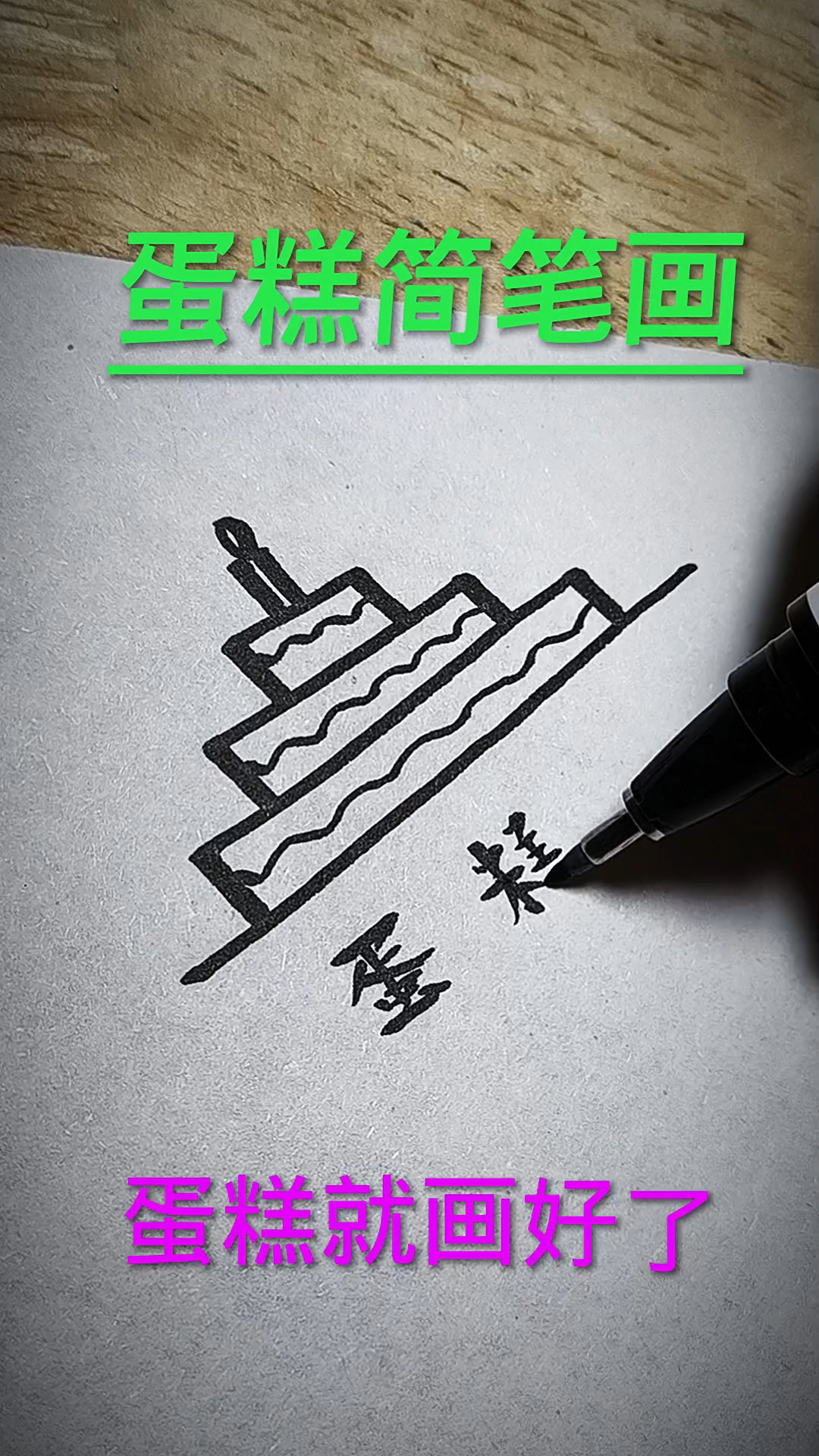 蛋糕简笔画