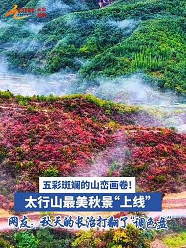 五彩斑斓的山峦画卷!太行山最美秋景“上线” 长治 秋景 我把秋天拍给你看 太行山