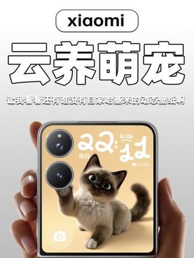 雷总又细心!小米Mix Flip 2的AI萌宠壁纸也太乖了 让我把自家猫咪变成这种AI萌宠
