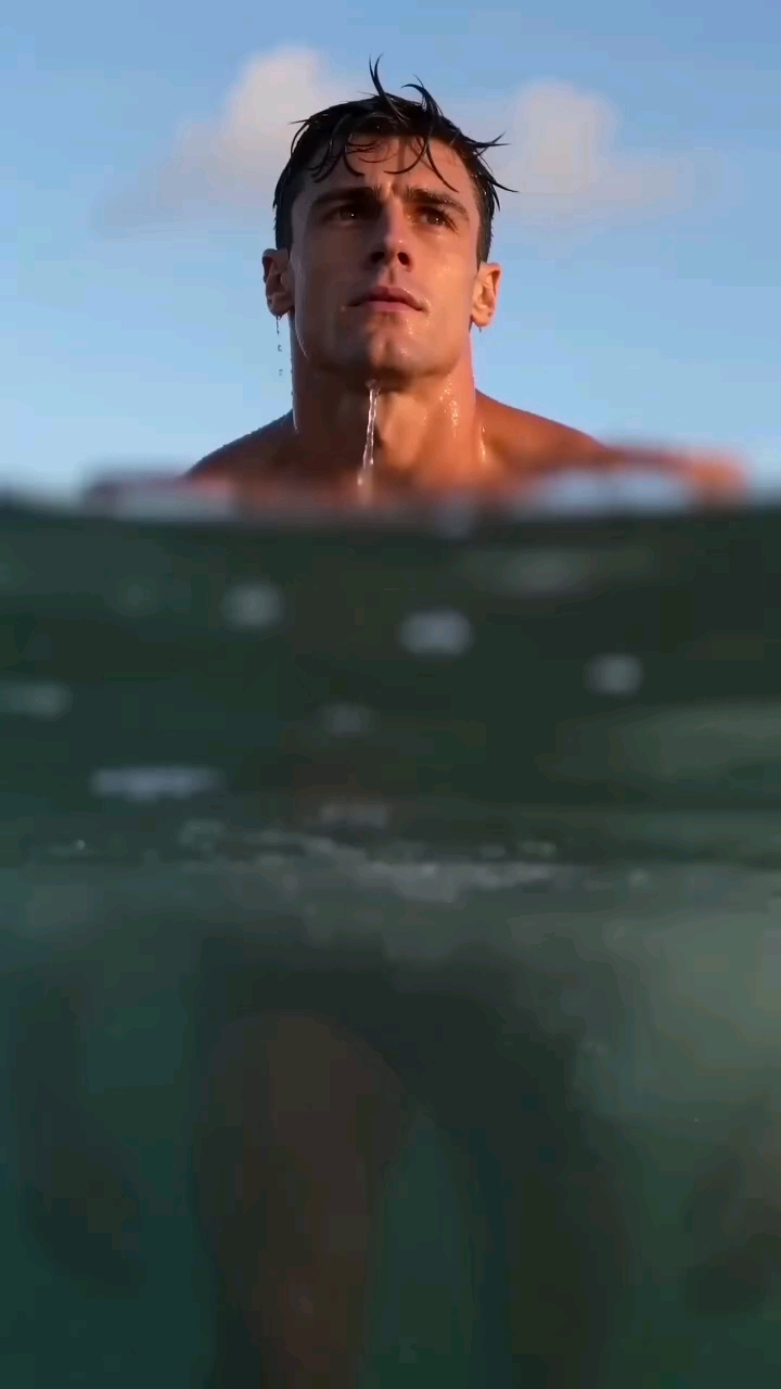 肌肉男游泳