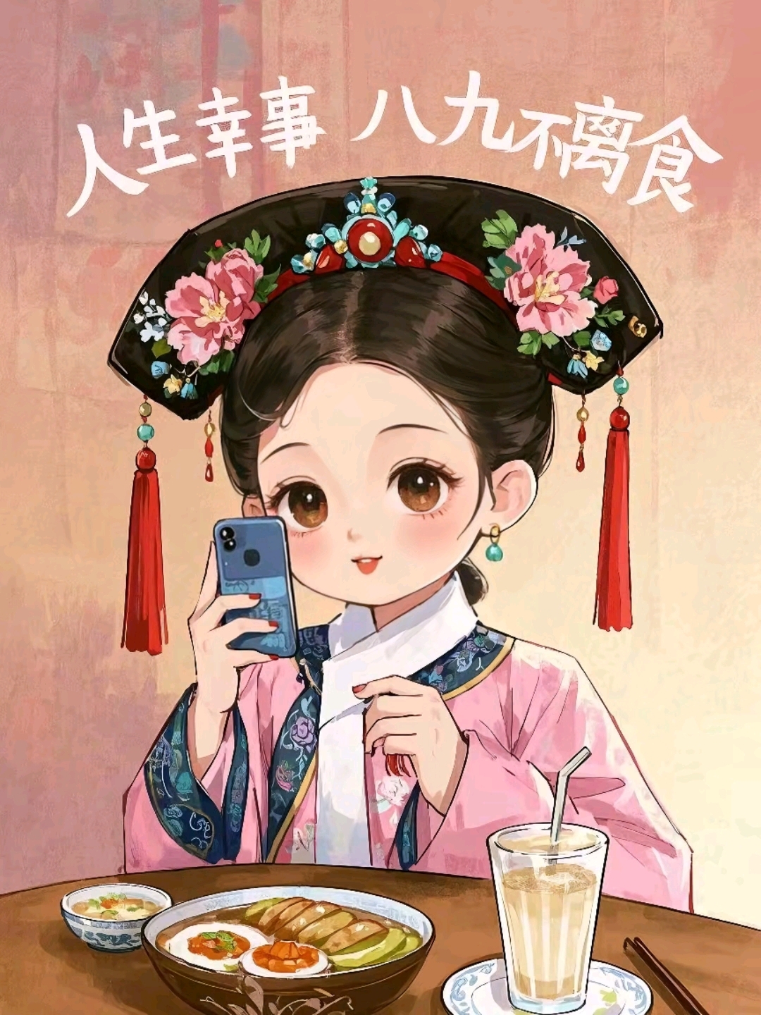 干饭时这样发,笑si朋友圈