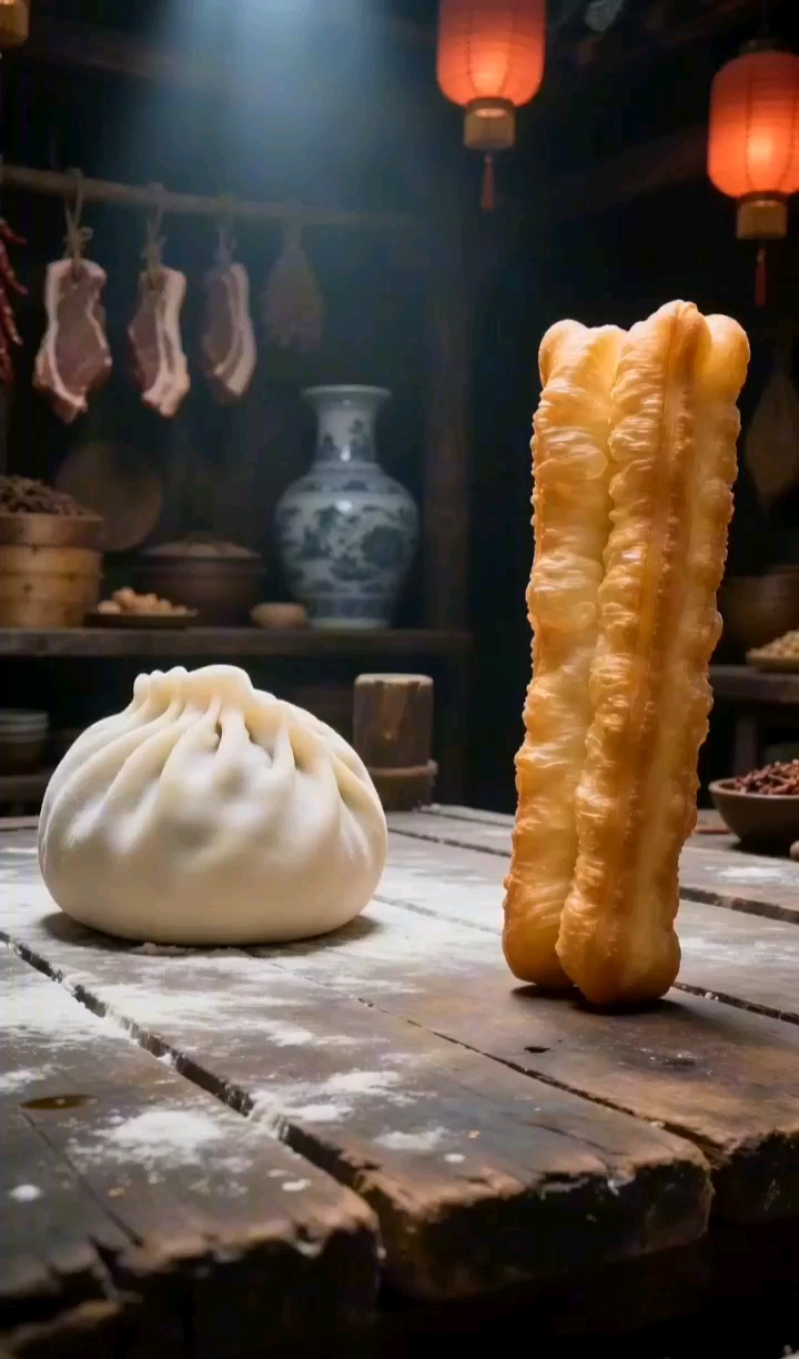 包子大战油条。