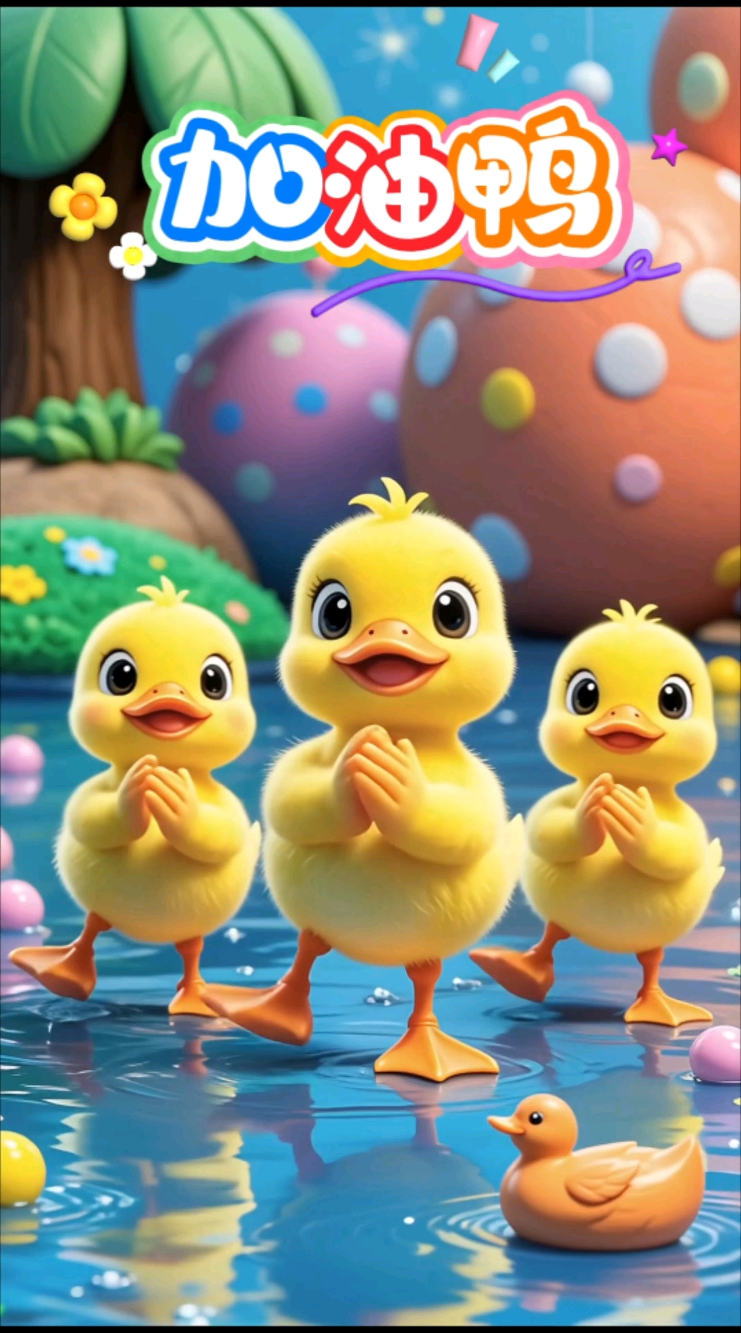 每天一分钟宝宝更聪明。加油鸭儿歌。