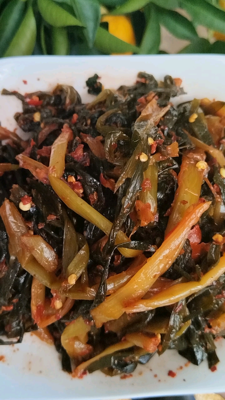 云南新平韭菜腌菜,超级酸爽