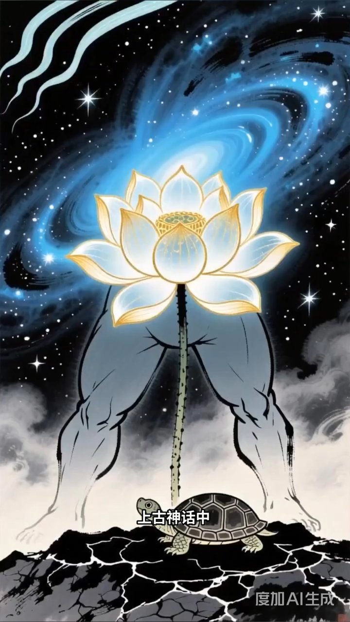 六朵莲花藏天地玄机:从创世青莲到净世白莲的神话密码