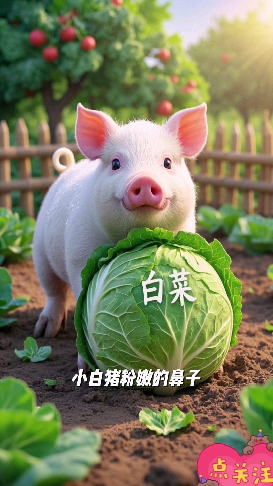 好白菜都让猪拱了,猪开心白菜开心我们也开心就好小白猪拱大白菜