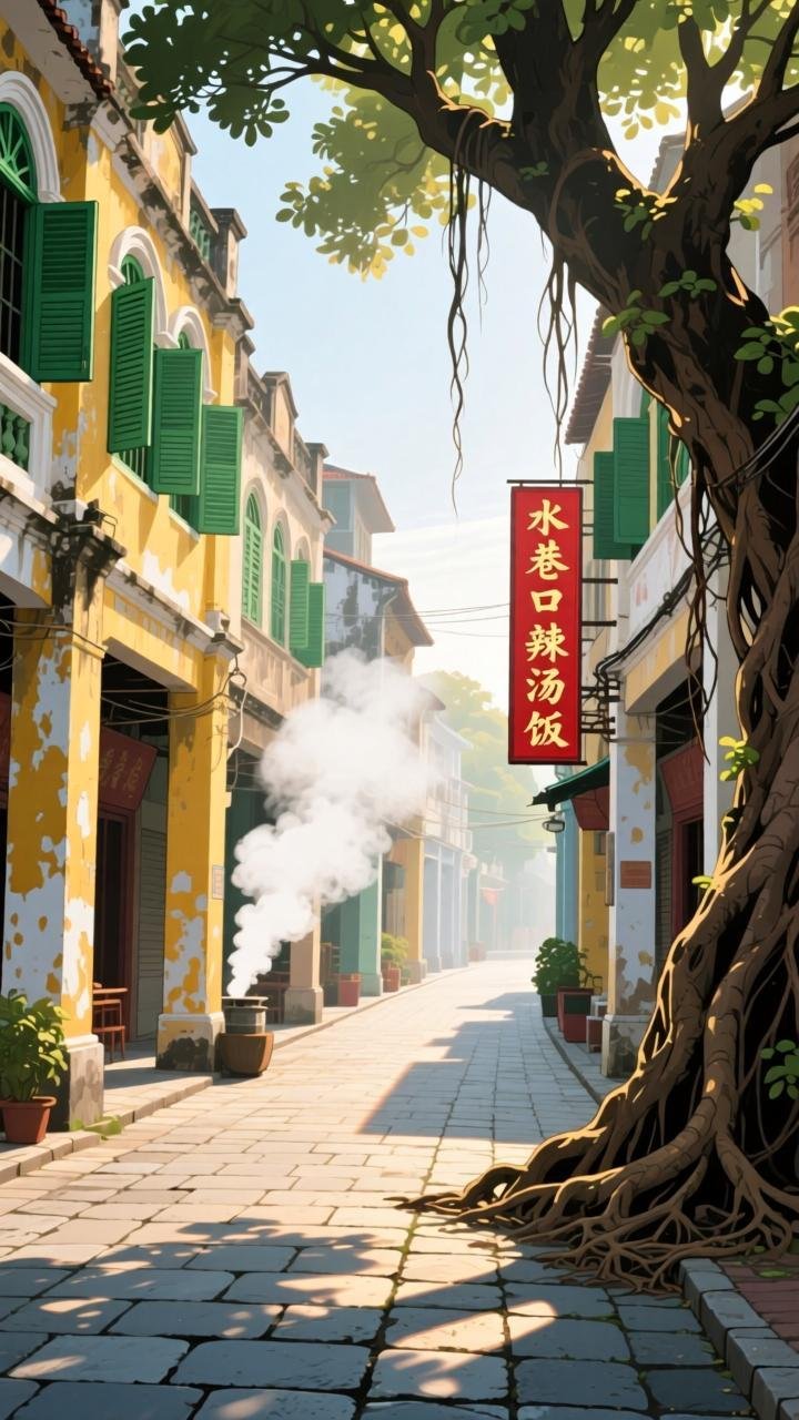 辣汤饭唤醒海口清晨，老爸茶演绎海南慢生活#弟館裡的氣火氣