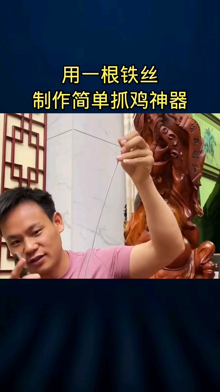 用一根铁丝制作简单的抓鸡神器