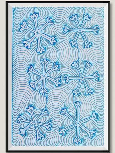冬天画点雪花～艺术在抖音 我的冬日画中雪 节气插画