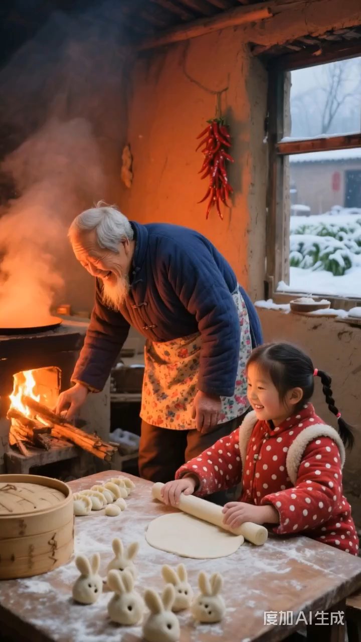 冬至包饺子