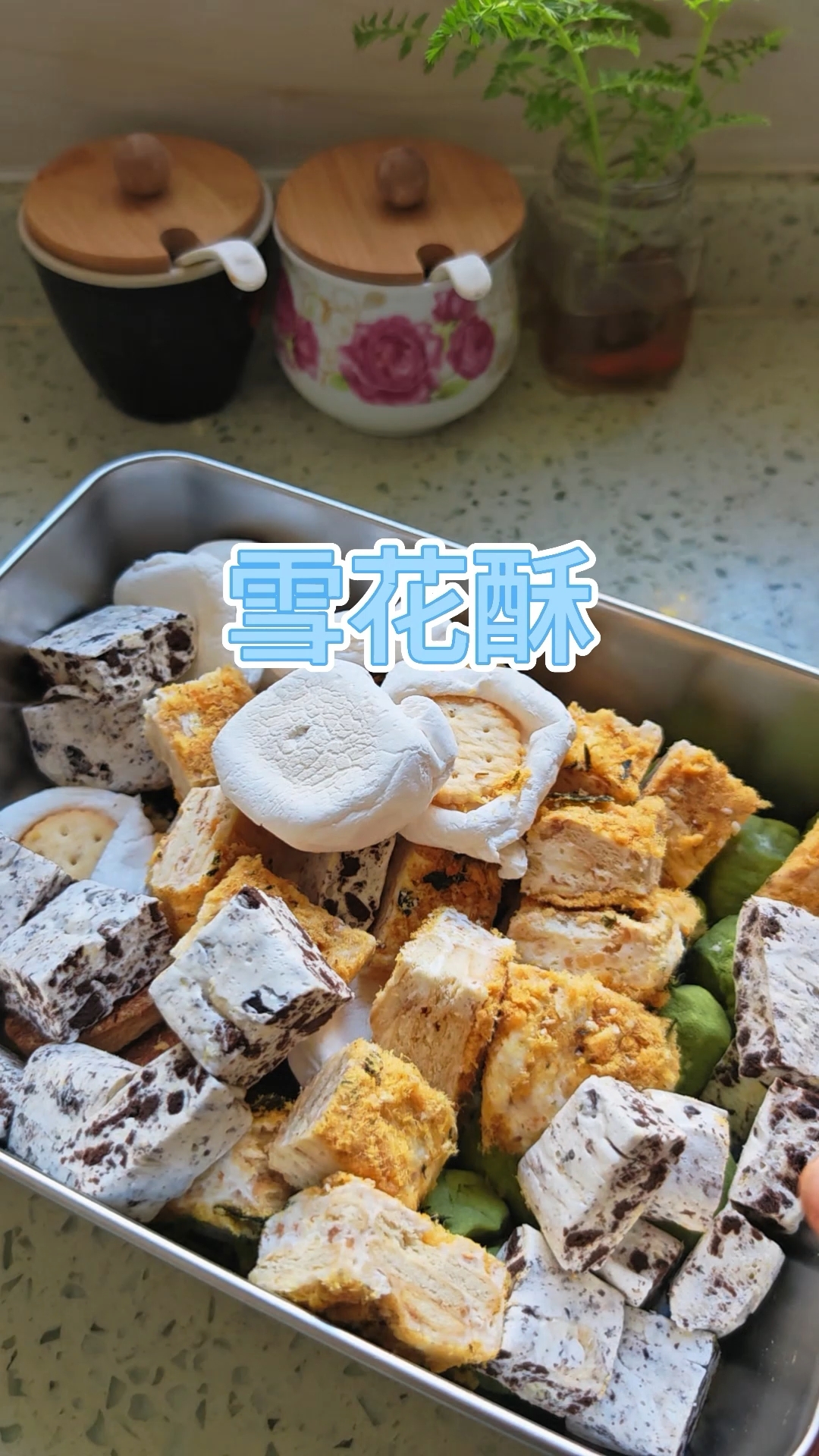 10分钟做出网红雪花酥酥脆香甜,全家抢着吃