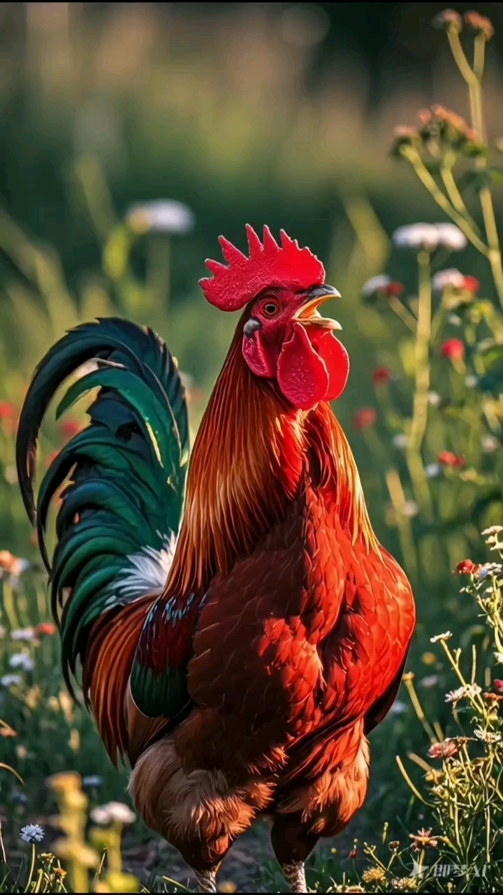 让美丽的大公鸡给你送去欢乐和好运!