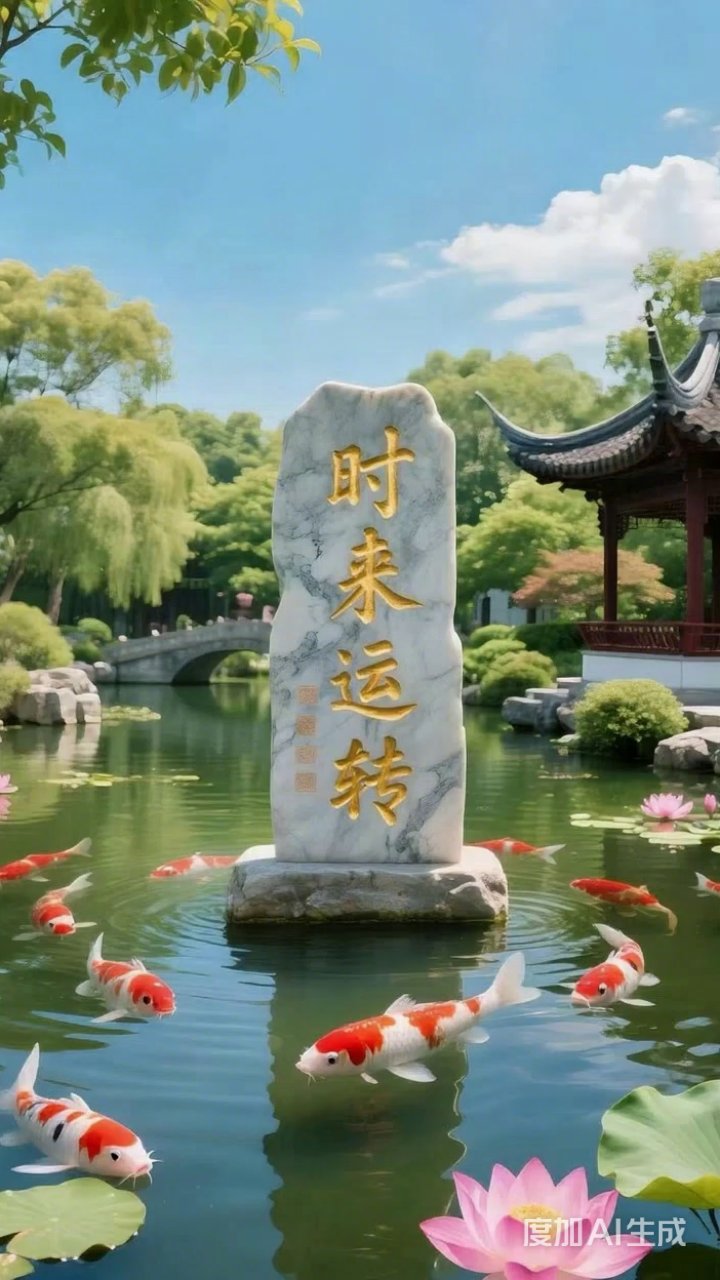 锦鲤摆尾招财进家门