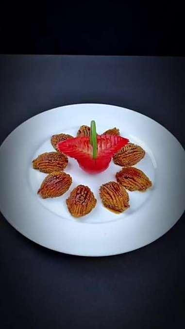 把鲍鱼做成吃不起的样子 创意摆盘 刀工 抖音手艺人 摆盘技巧 我要上热们