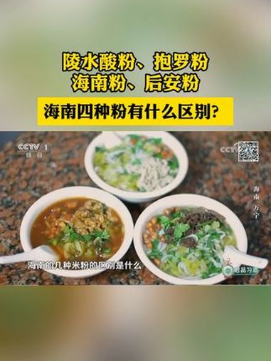 你知道海南四种粉有什么区别吗?(来源:央视一套)海南